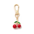 Colgante de cereza dorada para bolso con frutas rojas y hojas verdes estilo verano - Estilo Cereza
