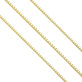 Polished gold finish box chain necklace with elegant metal links for DIY jewelry sets - Box Chain