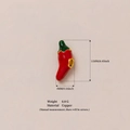 Minimalist red chili pendant crafted in copper with a polished finish for DIY bracelets - Chili Shape / 1 Piece/Pack (11x4mm) / Chili