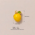 Cute yellow enamel lemon pendant charm in copper with green leaves for DIY jewelry making - Lemon / 1 Piece/Pack (9x6.3mm) / Lemon
