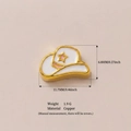 Golden copper cowboy hat charm with pink star enamel for DIY bead bracelets - Cowboy Hat