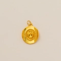 Exquisito colgante de sombrero vaquero dorado con borde de cuentas para collares DIY - Sombrero Estilo C