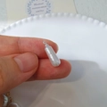 Colgante de perla barroca de agua dulce hecho a mano con hilo de plata para collar - Colgante de Perla Cilíndrica