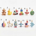 Set of 12 cute 18K gold-plated toy pendants including bear duck and building blocks - 1 Bear