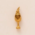 18k gold plated vintage cup pendant with orange heart crystal setting for DIY jewelry - Heart Wine Glass Pendant