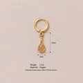 Tennis-Ohrring-Anhänger in Gold-Optik mit Zirkonia-Inlay und Kupfermaterial - Tennisschläger Anhänger
