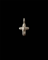 Silver melting lava cross pendant in vintage gothic style with metallic finish - Cross Pendant Steel