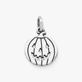 Pendentif lanterne de citrouille en acier titane avec finition en métal argenté - Tranches de Citrouille / Acier
