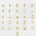 Set van 26 gouden 3D-alfabet hangers van legering voor DIY sieraden en kettingen - Letter A / Goud