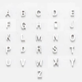 Set van 26 zilveren metalen alfabet bedeltjes voor DIY sieraden en armbanden maken - Letter A / Zilver