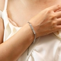 Edelstahlarmband mit You complete me Gravur und Box-Kette für Damen und Herren - Damen-Stil (HT-4537)