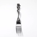 Vintage silver mermaid embossed stainless steel fork for creative western dining set - Fork / Steel