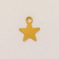 Polished 18K gold plated stainless steel star pendant for DIY jewelry making - Five-Pointed Star (Pendant Only) / 10-15mm / Gold