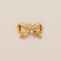 Elegant 18K gold-plated bowknot jewelry pendant accessory with polished mirror finish - Bowknot Pendant / Gold