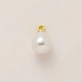 Dettaglio di un ciondolo a perla a goccia con anello in oro 18K placcato per gioielli fai-da-te - Perla a Goccia Paffuta