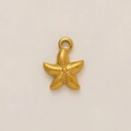 Colgante estrella de mar de acero inoxidable chapado en oro 18K para joyería DIY - Estrella de mar
