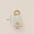 Pendentif boule bleu clair 10mm avec anneau doré pour la création de colliers DIY - 10mm / Sphère Bleu Clair (1)