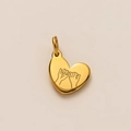 Gouden 18K hartvormige hanger met pinky swear gravure voor DIY-sieraden creatie - Hart Pinky Swear Hanger