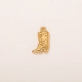 Gouden cowboylaars hanger met stergravure voor het maken van DIY-sieraden in 18K goud finish - Laars hanger