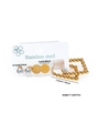Dettagli di tre set di orecchini in acciaio inossidabile con zirconi e cerchi dorati - Set Perline Strass Cerchio (0449)