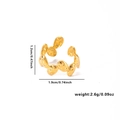 Verstellbarer goldener Titanstahl-Ring mit einzigartigem gehämmerte-Glieder-Design - Gehämmerter Scheibenstil (#0104)