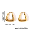 Boucles d'oreilles trapèze dorées vintage français pour femmes au fini poli chic - Style Créole Trapézoïdal (ZJGE1106)