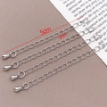 5cm silver plated extension chain with polished teardrop pendant for jewelry DIY - Water Drop / White Gold