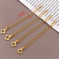 5cm gold-plated 18K flower extension chain for jewelry with oval link connector - Four-Leaf Clover / 18K Gold Plated