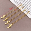 Golden dolphin charm extension chains set of four for 18K gold plated DIY jewelry - Dolphin / 18K Gold Plated