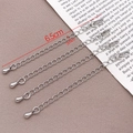Set of 4 silver 18K white gold plated 6.5cm extension chains with lobster clasp for jewelry - Water Drop Clip / White Gold