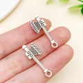 Antique silver axe charm pendant for DIY jewelry making and keychain accessories - Antique Silver Axe Style (15834)