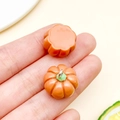 Colgantes de calabaza de resina naranja para hacer joyas de bricolaje y accesorios de llaveros - Calabaza de Resina Café (23888)