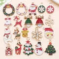 Set van 20 kersthangers van legering met kerstman en rendier voor DIY-sieraden maken - Kerst 20 Stijlen Set