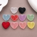 Perline colorate a cuore in acrilico con trama diamante per creazione gioielli fai da te - Colorato