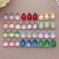 Variety of 24 small glass teardrop beads for DIY jewelry and hair accessories making - 12-Model Mixed Set (BE05) / 3 Pcs Each Total 36 Pcs
