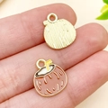 Pendentif noix de coco miniature en alliage émaillé pour la création de bijoux DIY - Noix de Coco (Marron)