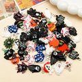 Halloween DIY resin charms set with pumpkin, ghost and spider charms for jewelry making - Random 10 Pcs Set (SN1494)