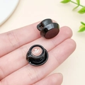 Miniature black resin coffee cup with heart latte art for DIY craft jewelry making - Black 3D Two-Layer Heart Style (23956)