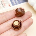 Mini tazze da caffè in resina marrone per fai da te con design latte art dettagliato - Tazzina da Caffè Latte Art (23954)