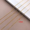 Επιχρυσωμένη αλυσίδα O 1,5mm 18k για κατασκευή κοσμημάτων DIY κολιέ και βραχιόλια - 1.5mm (16023)
