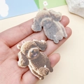 Pendentif en acrylique avec motif de caniche marron pour bijoux DIY et porte-clés - Caniche Imprimé Marron (24028) / 42x36x2mm