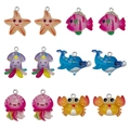 Set van 12 kleurrijke hars zeedier bedeltjes voor doe-het-zelf sieraden maken accessoires - Hars Zeedier Serie Multi Stijl