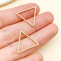 Polished gold-plated stainless steel triangle earrings for minimalist DIY jewelry styles - Triangle Shape (T1858) / Gold