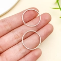 Accessori per gioielli rotondi in acciaio inossidabile oro rosa minimalista set di due - Stile Tondo (T1872)