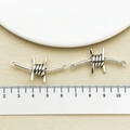 Connecteur rose épine en argent antique pour bijoux DIY, colliers et bracelets - Style Corde Épine Outil Argent Antique (22282)