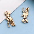 Golden donkey shaped alloy charm pendant for DIY jewelry making accessories - Reindeer / 8x19.5mm (18286)