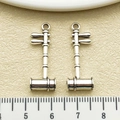 Silver vintage Erhu musical instrument alloy charm pendants for DIY jewelry making - Antique Silver Erhu (21426)