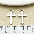Pendentif croix évidée en alliage argent antique pour bracelets et bijoux DIY faits main - Croix Argent Antique (15697)