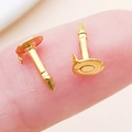 Chiusure a farfalla dorate e base piana per la creazione di gioielli fai-da-te - Oro (8x4.8mm)