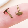 Chiusura a farfalla in bronzo antico e perni per la creazione di gioielli fai da te - Bronzo Antico (8x4.8mm)